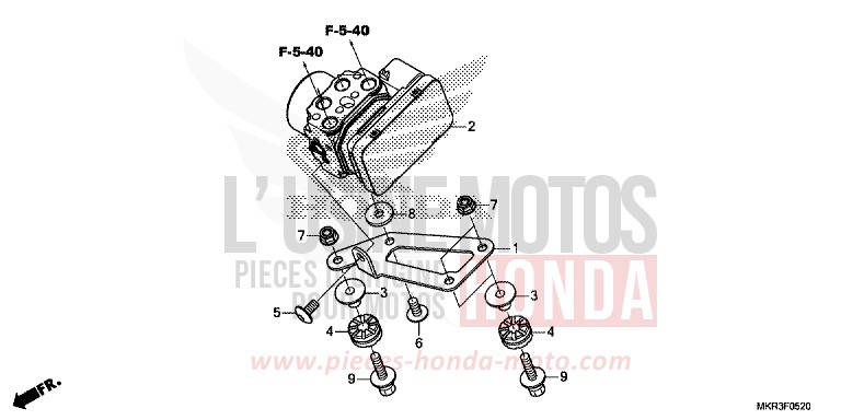 MODULATEUR ABS von CBR1000RR SP SP1 SP2 MAT PEARL MORION BLACK (NHC33) von 2022
